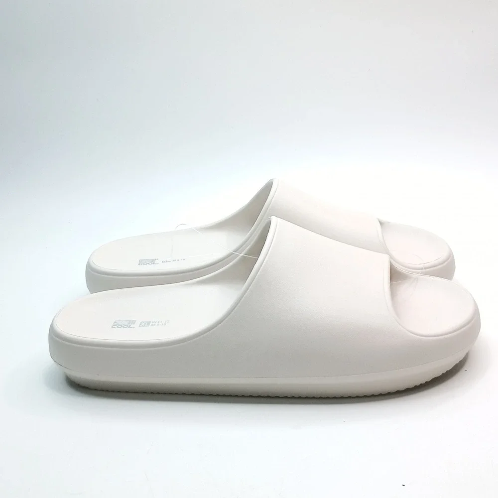 32 Degrees Cushion Slide Men Size 9-10 White Lightweight EVA Foam Sandals